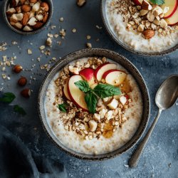 Porridge mele e nocciole